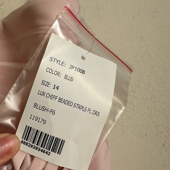 NWT Jenny Packham Chiffon Beaded waist Bridesmaid Dress jp1008 plus size 14 rare - Picture 7 of 9